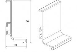 Profilele GOLA ,,L "(J) 4.1m  finisaj Auriu, marca OPES, pentru montaj sub blat [3]