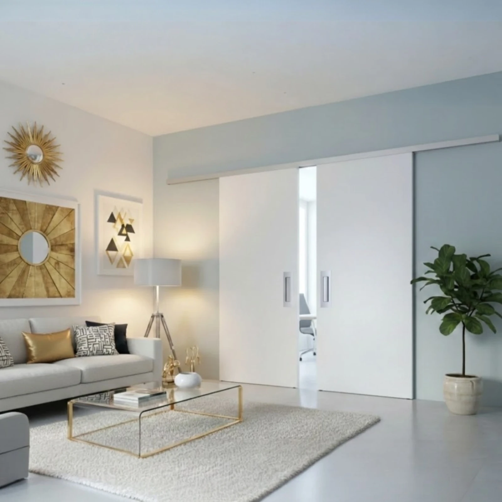 In Out Fly Wood – sistem uși glisante suspendate pentru uși de trecere din lemn - In Out Fly Wood - Mâner încastrat uși