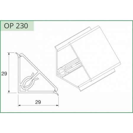 Înălțător triunghiular (profil antistrop) L 4000mm marca OPES [1]