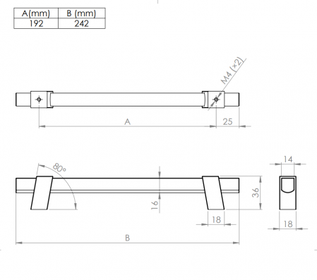 Maner Beam 192 mm stejar [1]