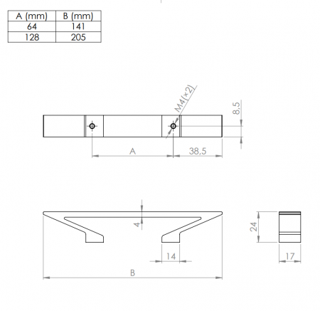 Maner Bench 64 mm & 128 mm [1]