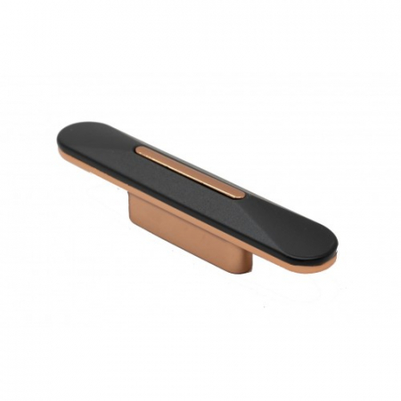 Manere si Picioare Mobilier - Mâner Lungo Negru Mat  Cupru Mat