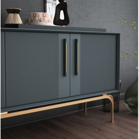 Mâner Mira Negru Mat / Cupru Lucios |  Mâner negru&cupru mobilier | Mâner metalic pentru mobilă | Mânere aluminiu pentru mobilier [3]