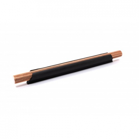 Manere & Butoni Mobilier - Mâner Mira Negru Mat / Cupru Lucios |  Mâner negru&cupru mobilier | Mâner metalic pentru mobilă | Mânere aluminiu pentru mobilier