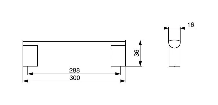 Mâner RXH06 - Aluminiu mat [1]