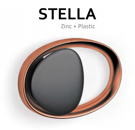 Manere & Butoni Mobilier - Mâner Stella Cupru Lucios și Negru Mat