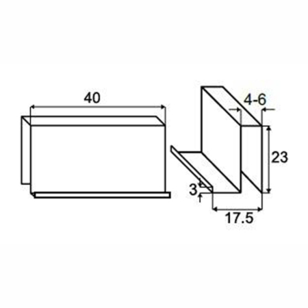 Mâner ușă sticlă 4 - 6 mm [1]