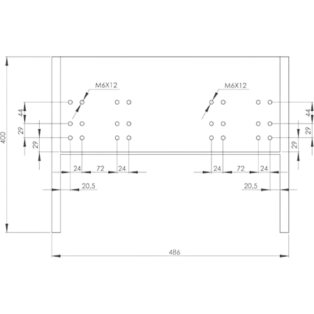 Mecanism masă rabatabilă h 400 mm transformabil h 740 mm (cu blocaj) [8]