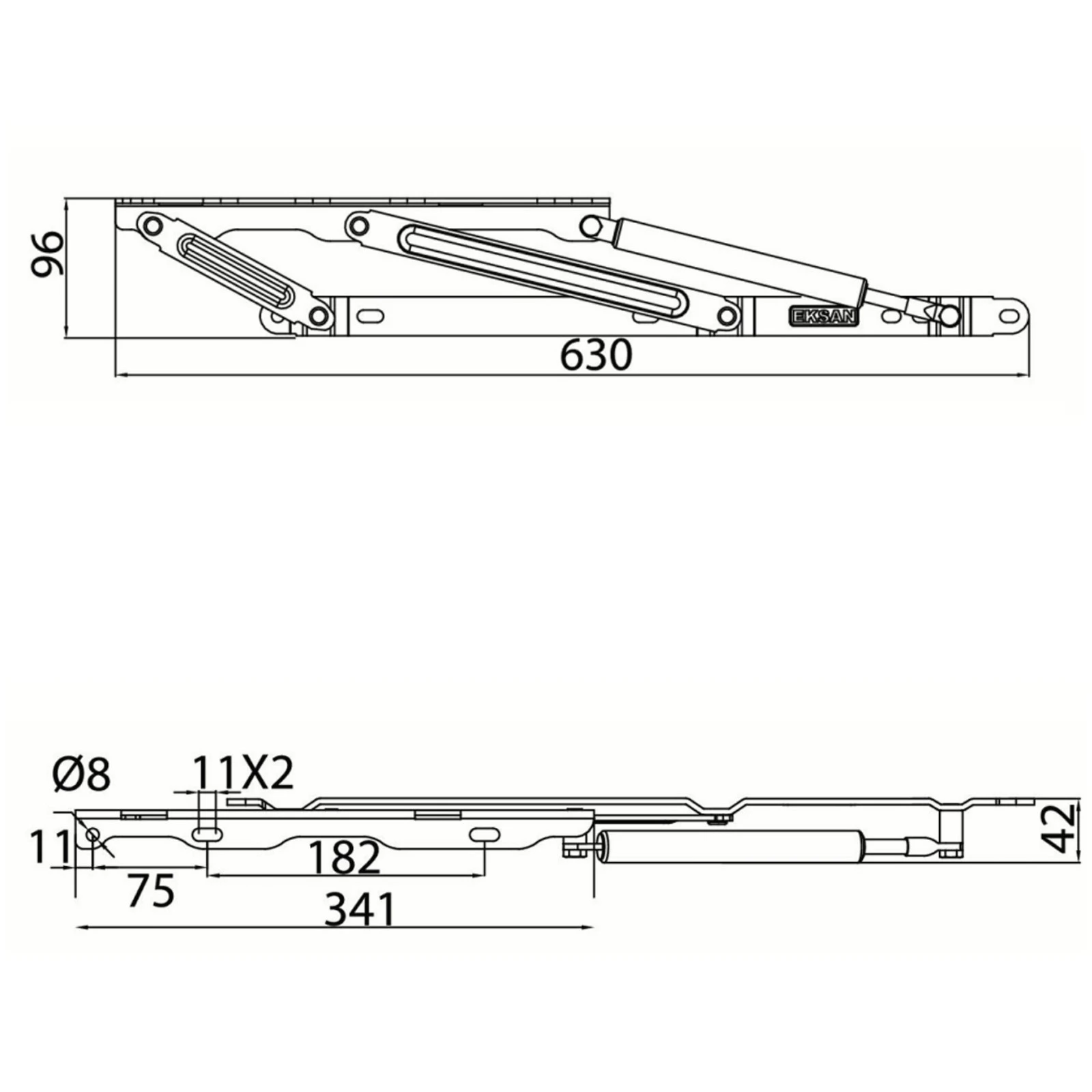 Mecanism piston gaz VG ridicare pat rabatabil 40° acces ladă depozitare [3]