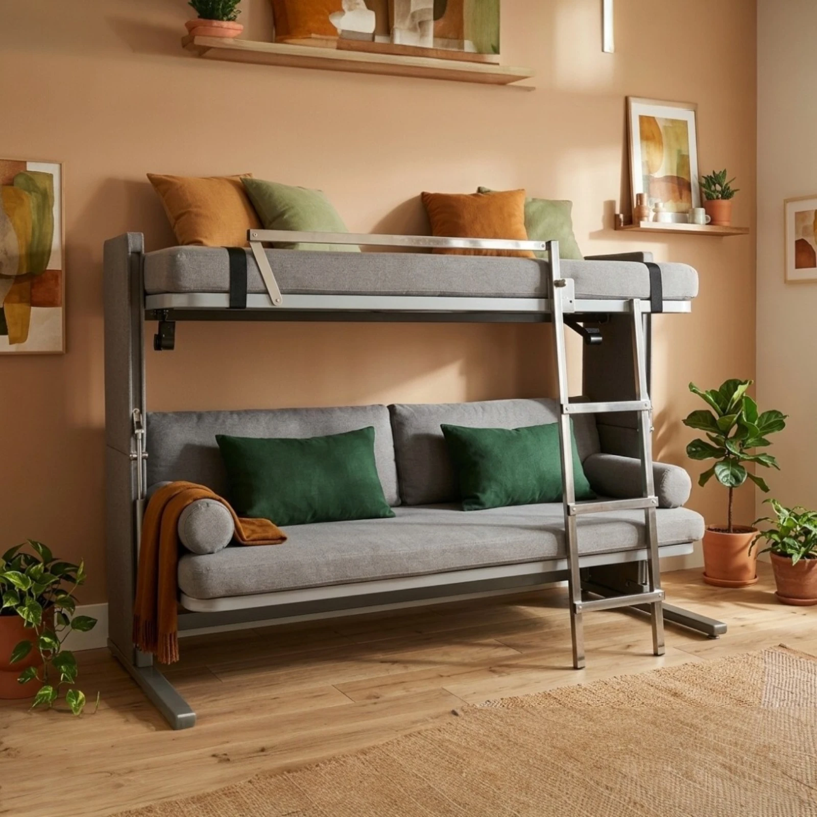 Mecanisme pentru pat rabatabil (pat în dulap) - Mecanism transformare canapea în pat supraetajat