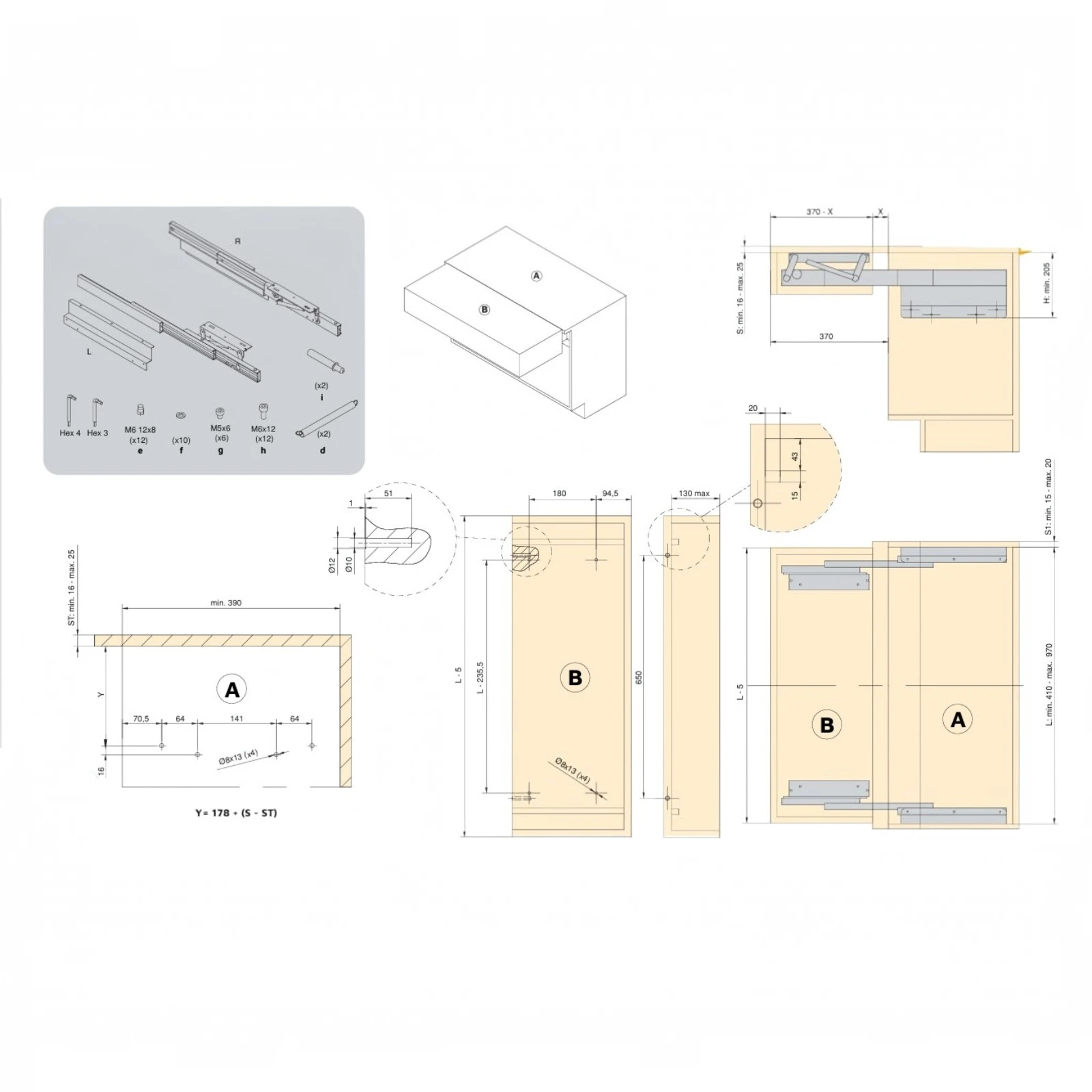 Oplà Folding+39 - Sistem pentru masă extractibilă, integrat în mobilier [5]