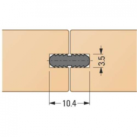 Pană de îmbinare pentru blaturi de lucru - 10,4 x 3,5 mm [2]
