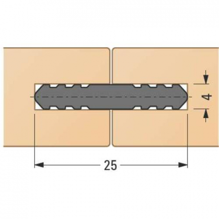 Pană de îmbinare pentru Plăci  de lucru - 25 x 4 mm [2]