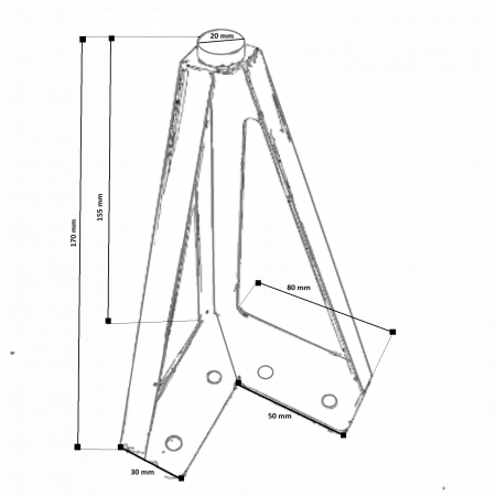 Picior mobilier Delta VG h 150 mm [1]
