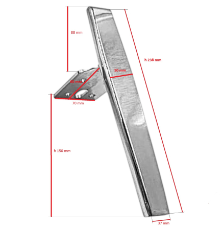 Picior mobilier Flat Lux VG h150 mm [1]