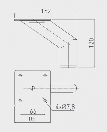 Picior mobilier Stomp h 120mm [1]