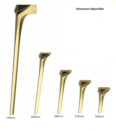 Picior Panama finisaj Auriu mat [2]