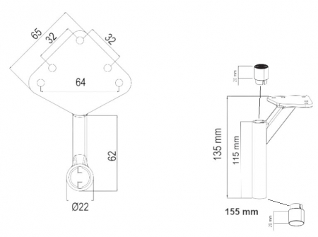 Picior Slide Single - 155mm [1]