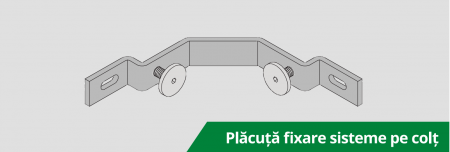 Vertiko – sistem modular amenajare dressing cu panouri PAL - Placuță fixare pentru sisteme pe colț Vertiko