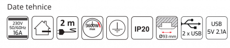 Priza Lift Box USB - retractare automatică [6]