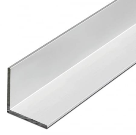 Profiluri tip "L" / Profiluri unghiulare - Profil Aluminiu 90° - 1,5 mm, Argintiu mat