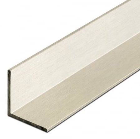 Profiluri tip "L" / Profiluri unghiulare - Profil Aluminiu 90° - 1,5 mm, finisaj Oțel lucios