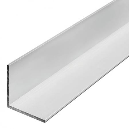 Profiluri tip "L" / Profiluri unghiulare - Profil Aluminiu 90° - 2 mm, Argintiu mat