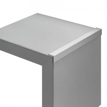 Profiluri tip "L" / Profiluri unghiulare - Profil aluminiu 90° -  margini teșite, 10 x 10 mm