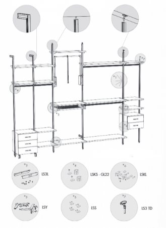Profil aluminiu pentru sistem GP3 [9]