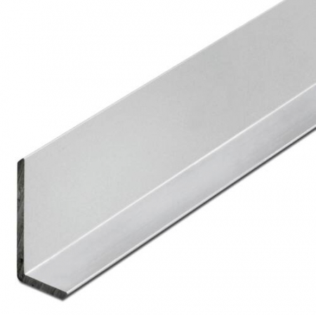 Profiluri tip "L" / Profiluri unghiulare - Profil aluminiu tip "L" - margini teșite - Argintiu mat