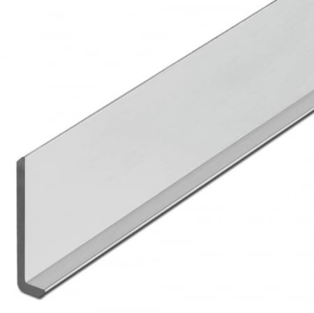 Profiluri tip "L" / Profiluri unghiulare - Profil aluminiu tip "L" - margini teșite - Argintiu mat