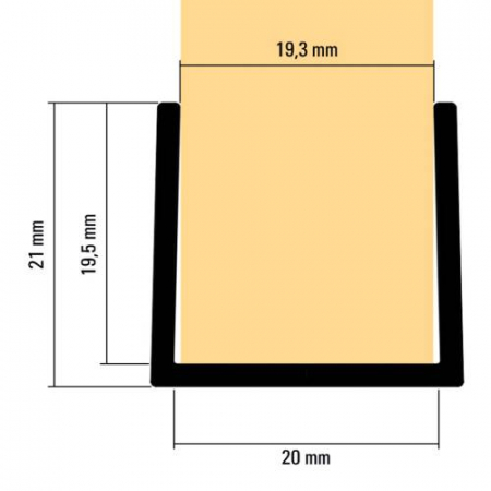 Profil Aluminiu  tip "U" - ALB [1]