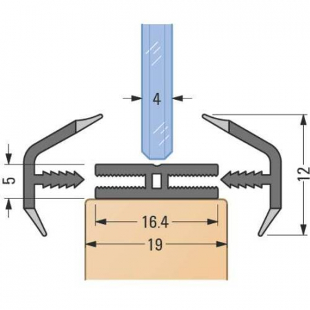 Profil Soft tip 'H' pentru fixarea geamurilor [1]