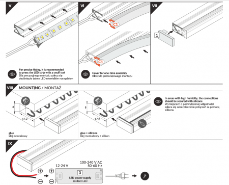 Profil LED HI8 pentru trepte [6]