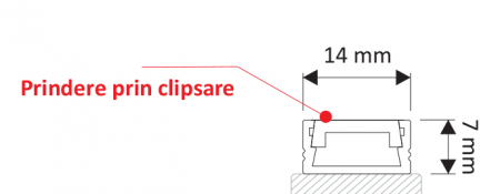 Profil pentru bandă LED LINE MINI 3m marca Design Light [2]