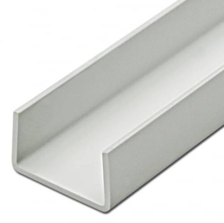 Profiluri  tip "U" - Profil plastic tip "U"  laturi egale-placă 16 mm
