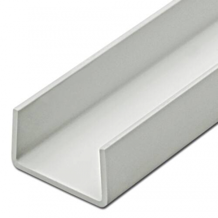Profiluri  tip "U" - Profil plastic tip "U"  laturi egale-placă 18 mm