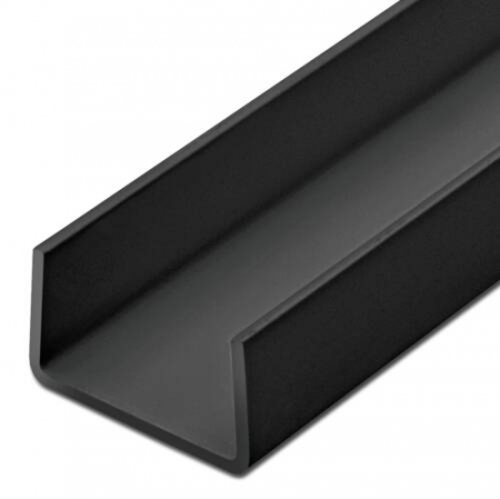 Profiluri  tip "U" - Profil plastic tip "U"  laturi egale-placă 18 mm