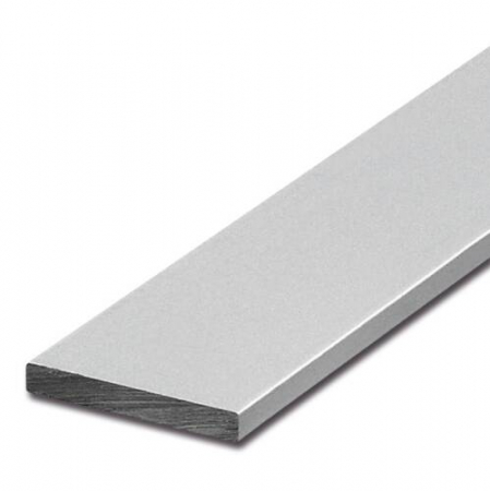 Profiluri Decorative - Profil plat din aluminiu - 2 mm, finisaj argintiu mat