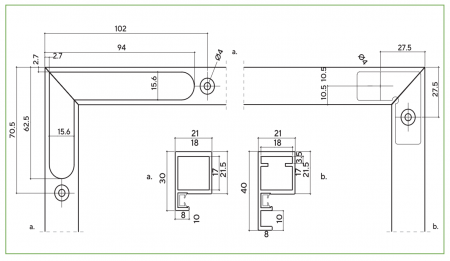 Ramă profil îngust HH165 cu mâner [4]