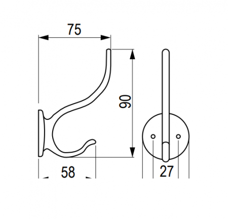 Agățătoarea pentru cuier Rapallo Hook [1]
