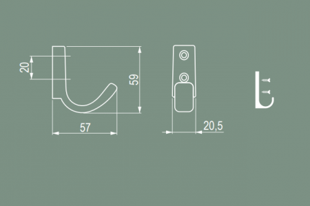    Agățătoarea pentru cuier Rini Hook [2]