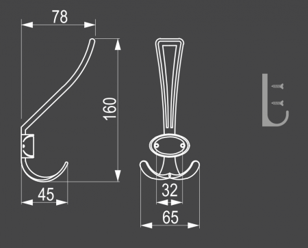 Rubico Hook  65 x 160 mm [1]
