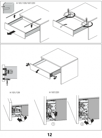 Sertar  AvanTech You laterale Metalice h 251 și Amortizare, marca Hettich [18]