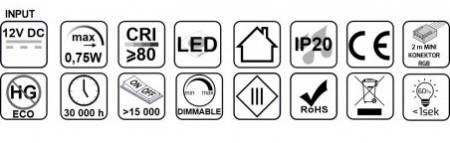 SET CLIP PVC LED RGB | Accesorii iluminat LED | Iluminat polițe | iluminat vitrine [7]