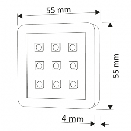 Set cu 3 spoturi Led RGB Square marca Design Light [1]