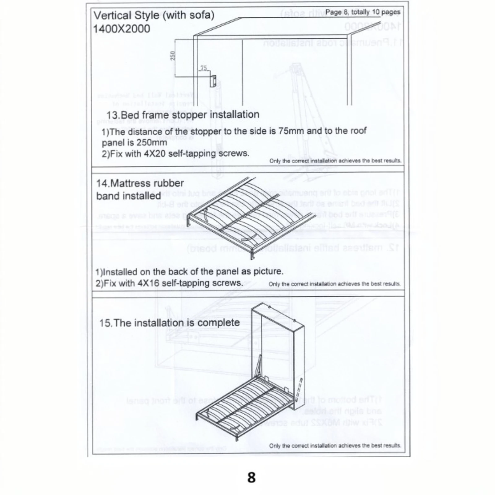 Sistem de pat rabatabil vertical, cu șezut pliabil [9]