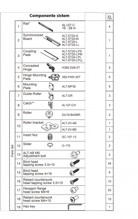 Sistem Încadrat pentru uși Pocket (retractabile) h 2000 - 2400 mm [6]