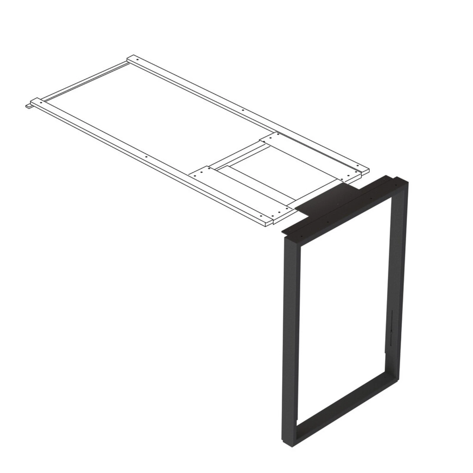 Sistem masă glisantă și rotativă Sestante 180° cu picior telescopic reglabil [1]