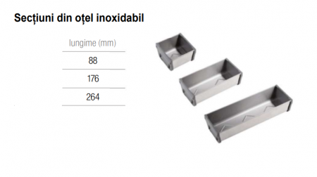 Accesorii sertare - StrongMax - Secțiuni din oțel inoxidabil (compartimente)